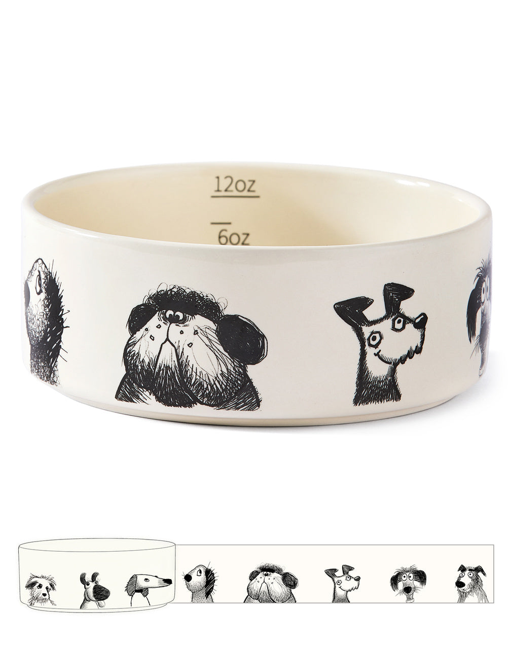Ceramic Pet Bowl with Non-Slip Silicone Base