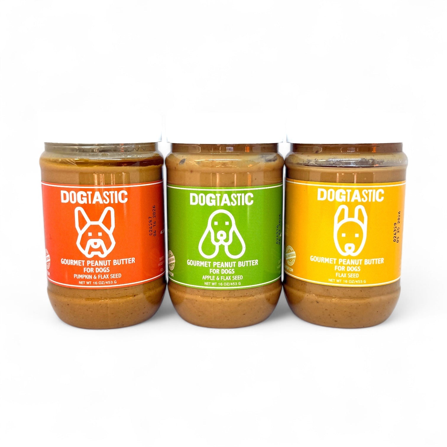 All-Natural Peanut Butter for Dogs, 16 oz – Peanuts, Flax Seed & Pumpkin