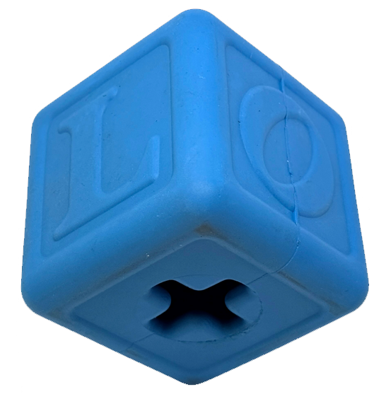 Love Cube Rubber Dog Chew Toy & Treat Dispenser – Large