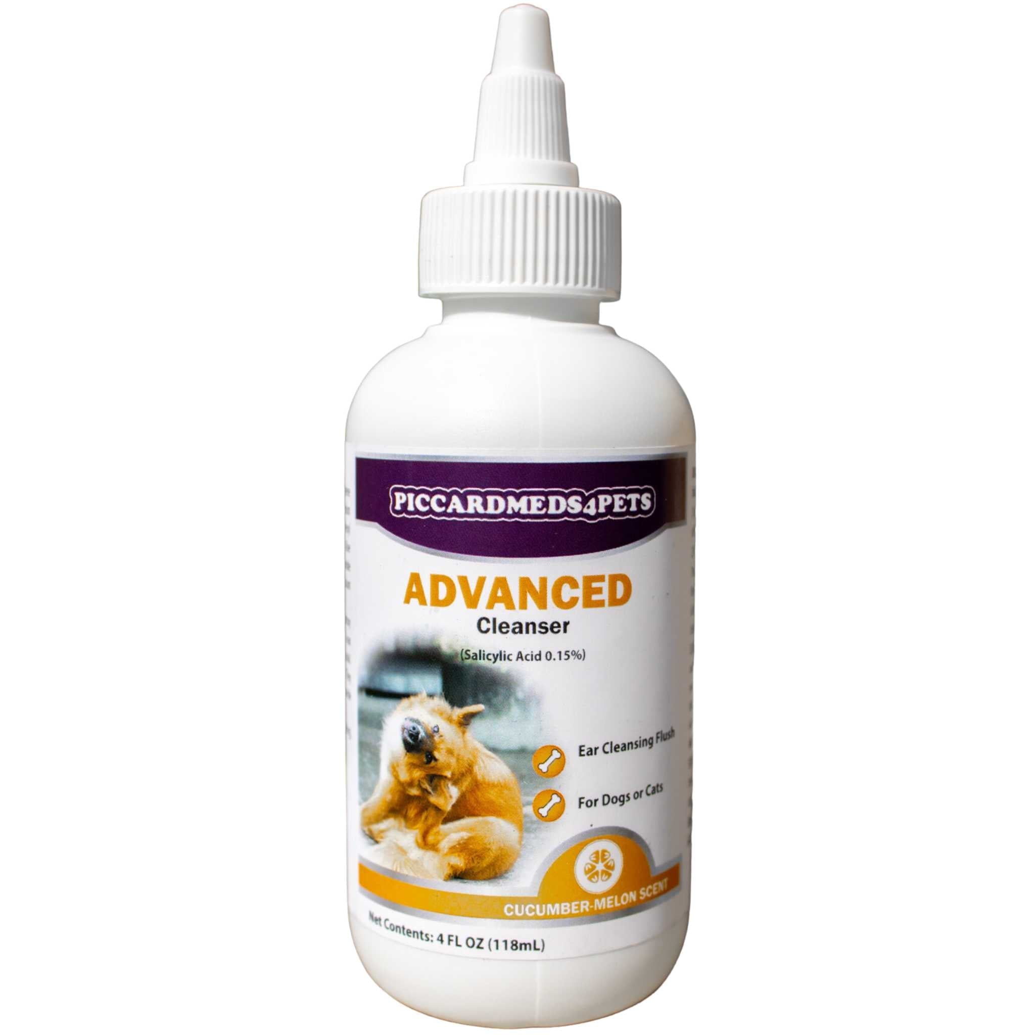 Pet Ear Cleaner with Aloe Vera for Dogs & Cats, 4oz + Bandana