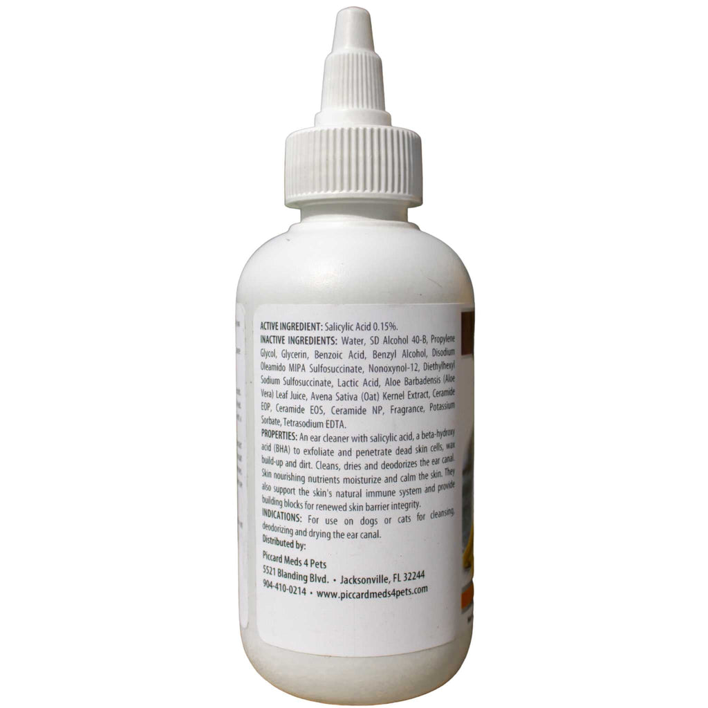 Pet Ear Cleaner with Aloe Vera for Dogs & Cats, 4oz + Bandana