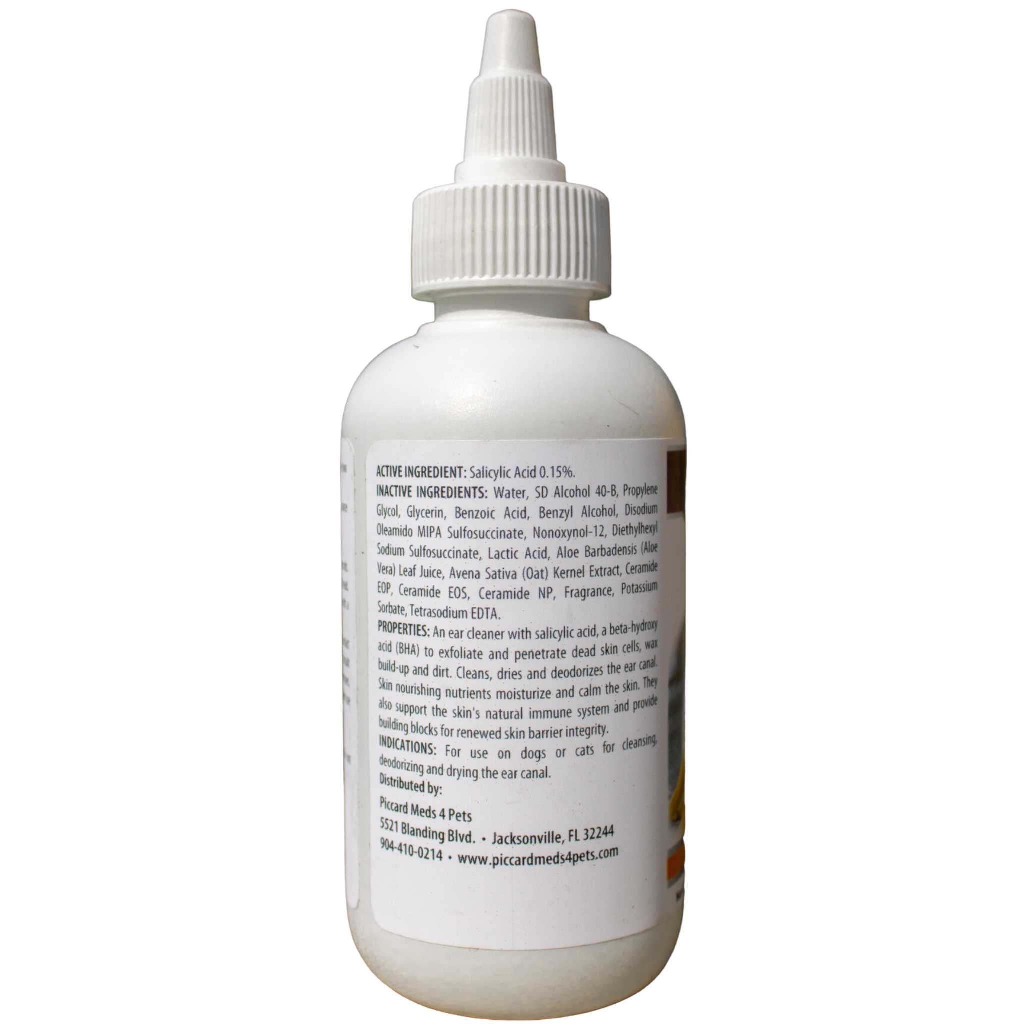 Pet Ear Cleaner with Aloe Vera for Dogs & Cats, 4oz + Bandana