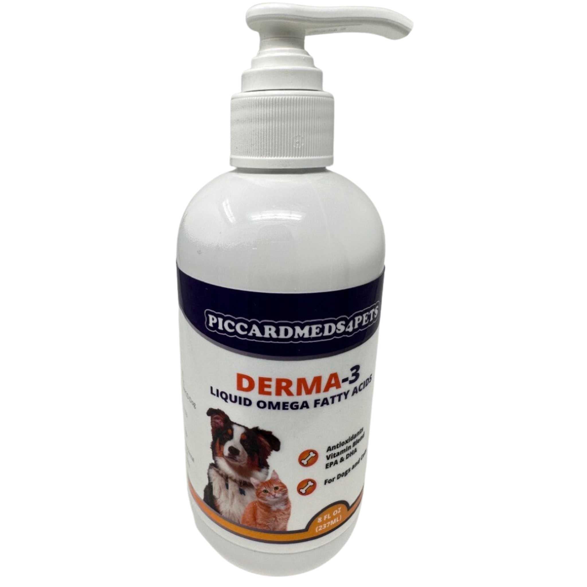 Derma-3 Liquid Skin & Coat Supplement for Dogs and Cats 19–100 lbs
