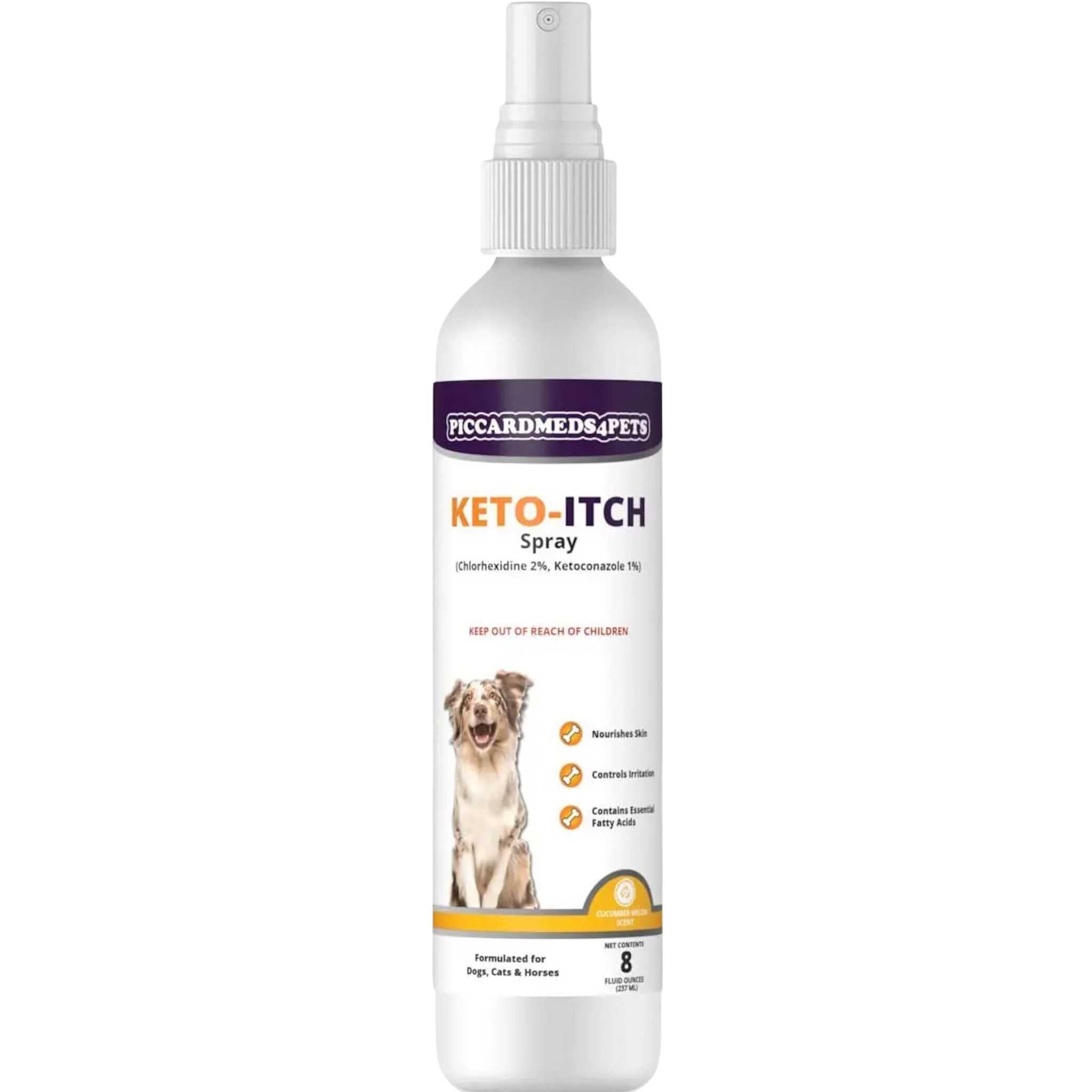 Chlorhexidine & Ketoconazole Skin Spray for Dogs and Cats, 8oz