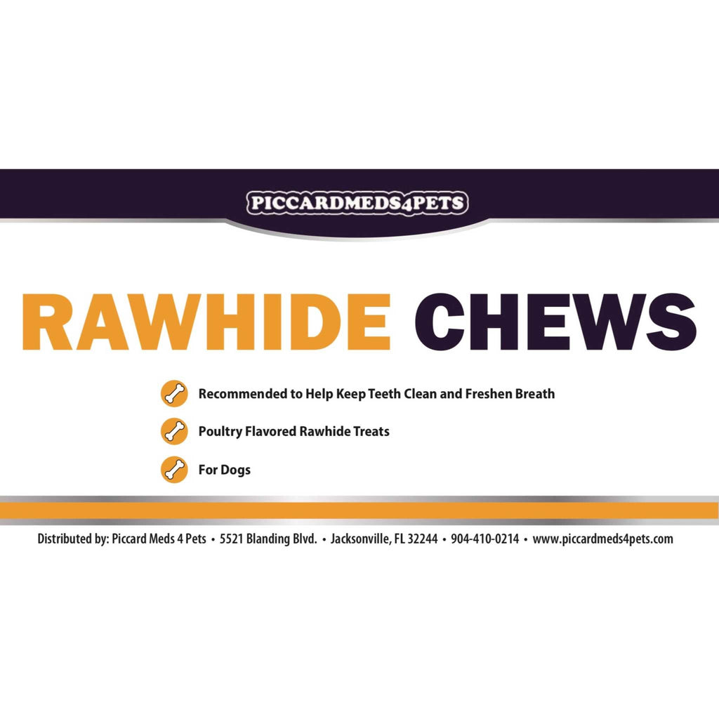 Poultry Rawhide Dental Chew for Medium Dogs (26–50 lbs)