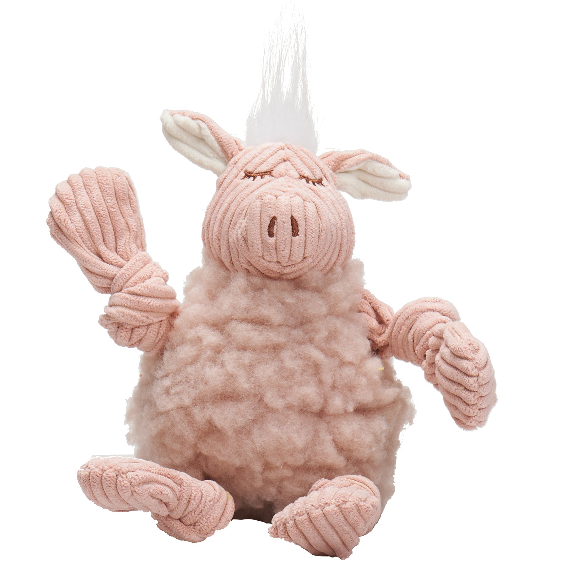HuggleFleece FlufferKnotties Dog Toy with Knotted Limbs and Squeakers