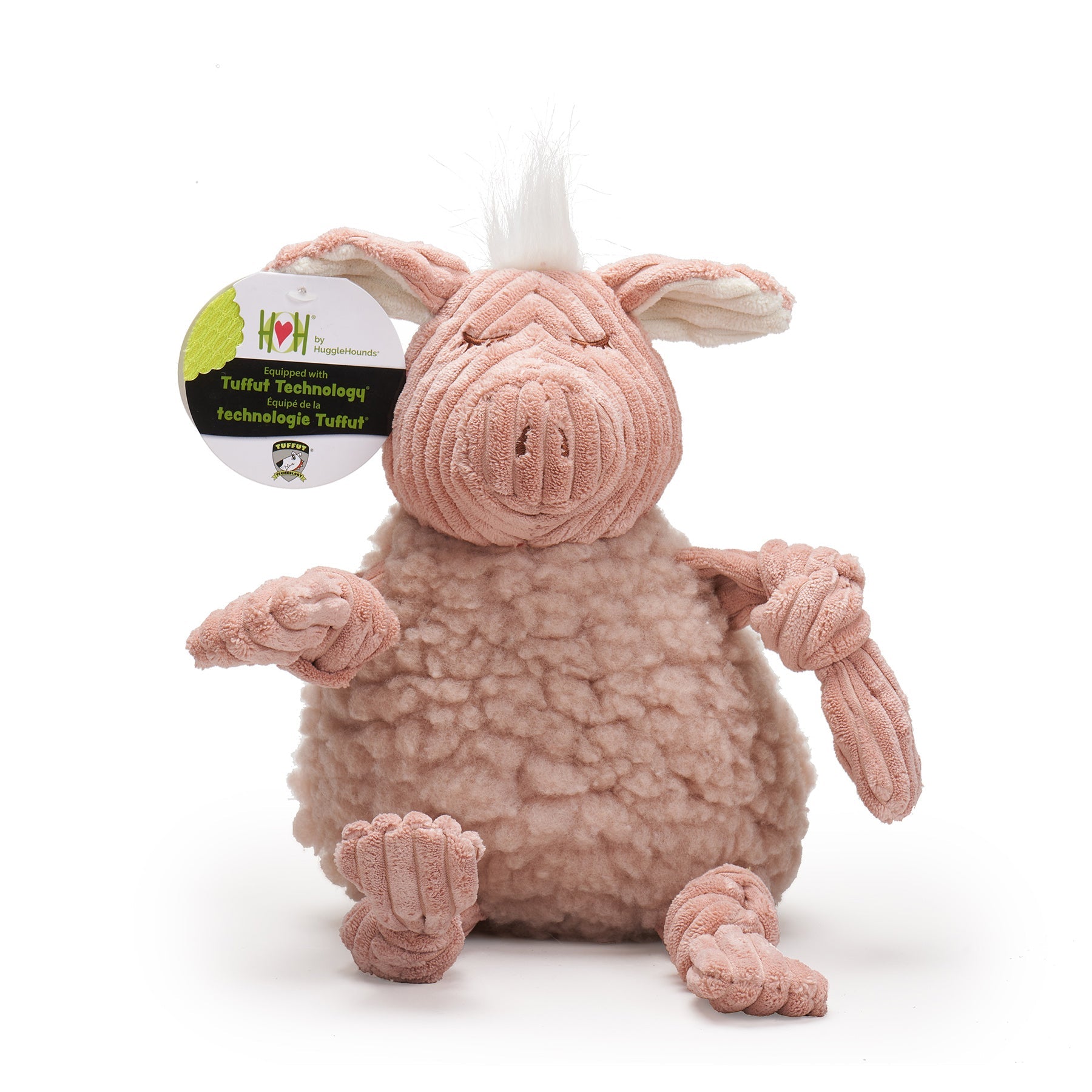 HuggleFleece FlufferKnotties Dog Toy with Knotted Limbs and Squeakers