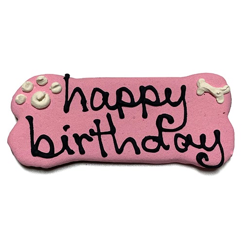 Peanut Butter Birthday Bone Dog Treats, 4.25" (Case of 12)