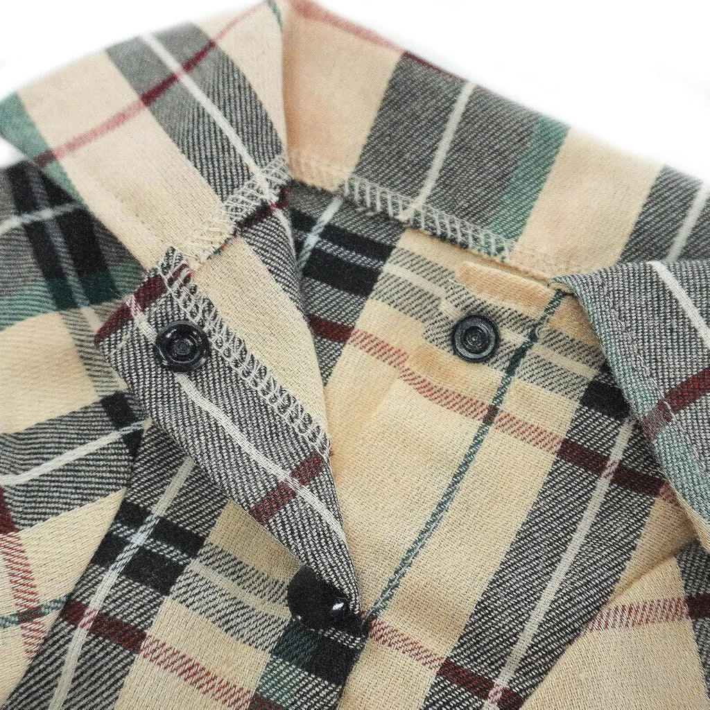 Plaid Dog Polo Shirt for Small and Medium Pets