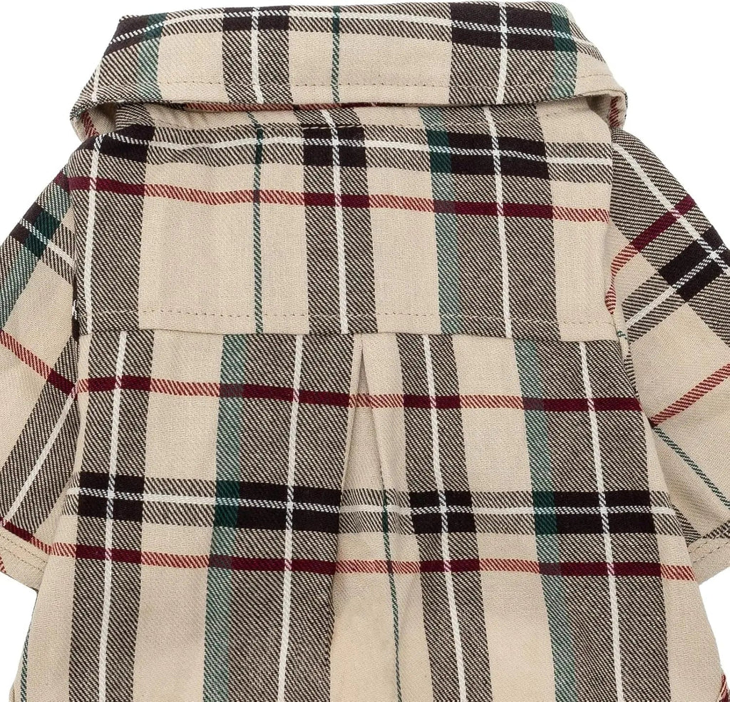Plaid Dog Polo Shirt for Small and Medium Pets