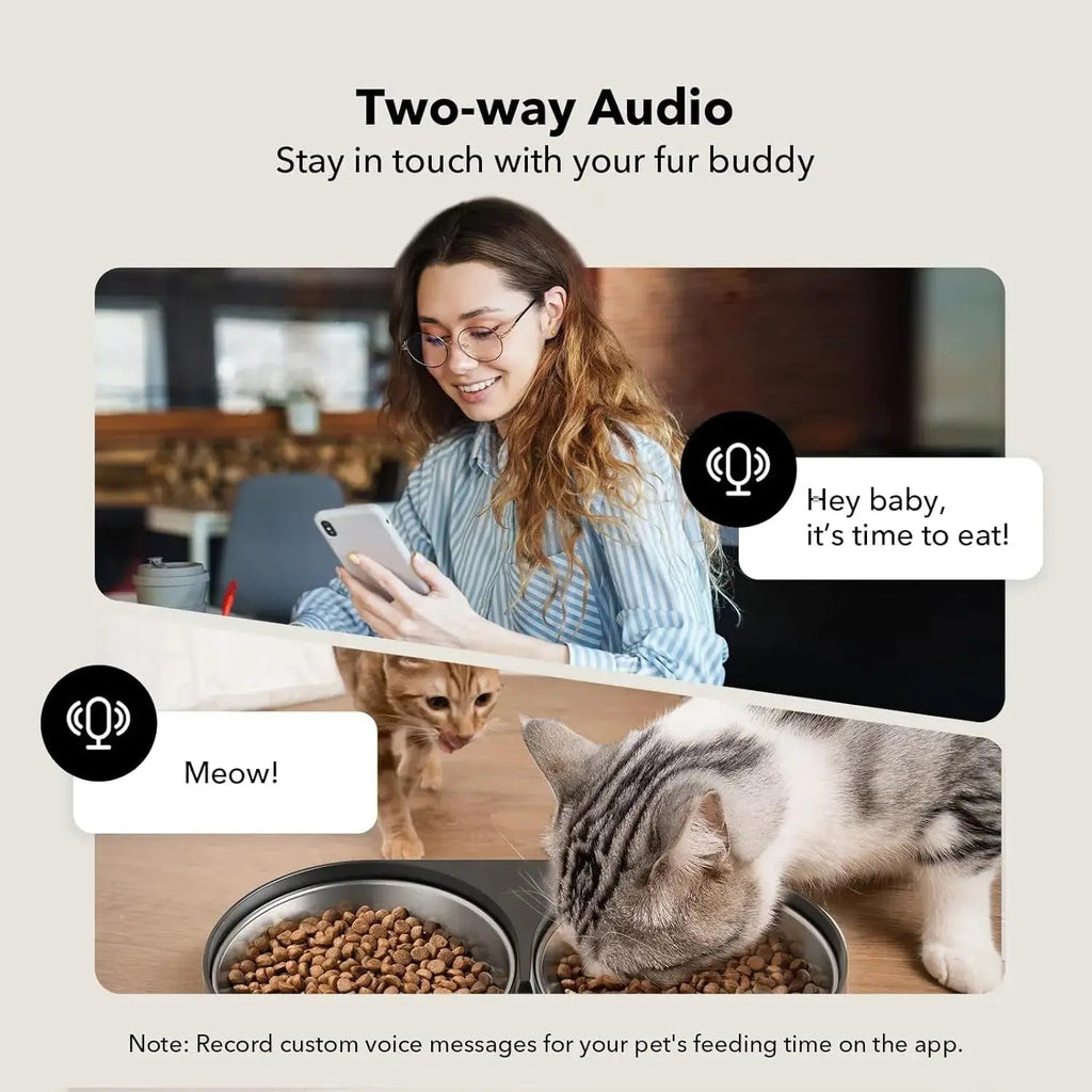 Premium 5L Smart Auto Cat Feeder with HD Camera & 2-Way Audio for Dogs & Cats