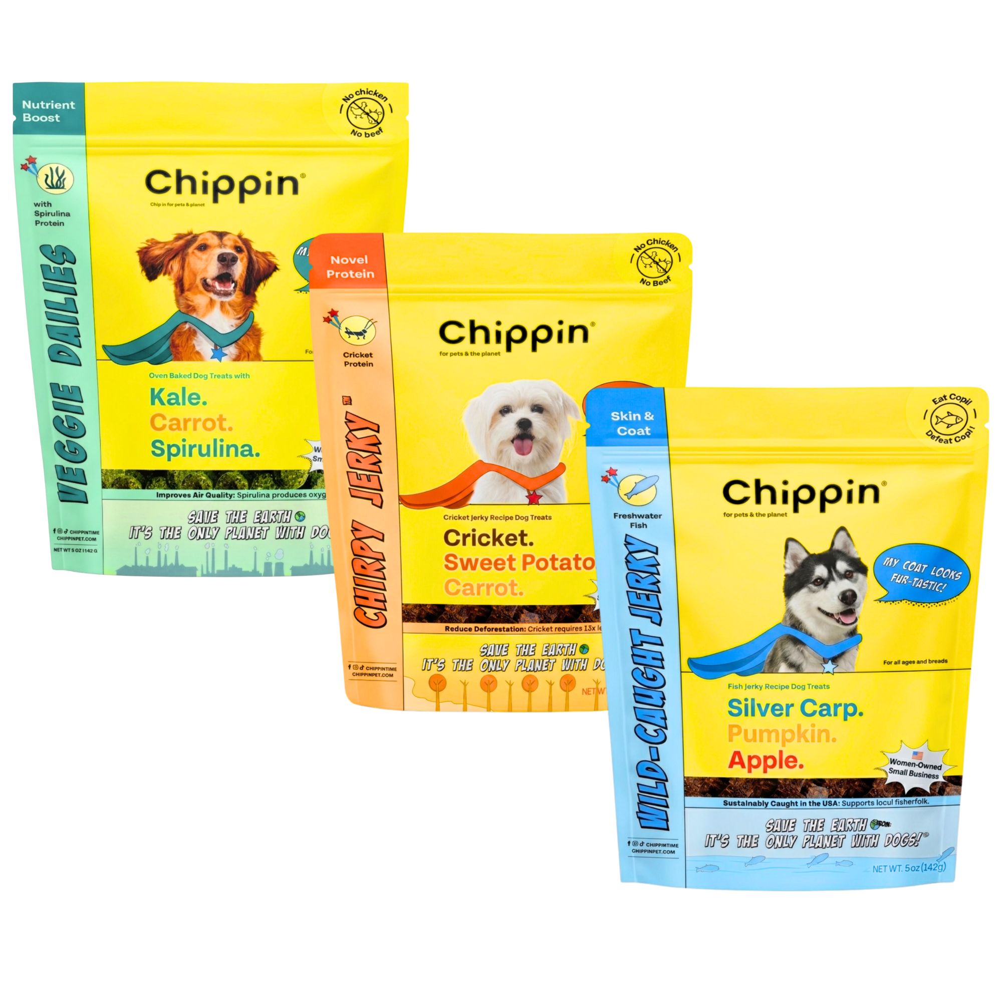 Protein Starter Pack Dog Treats – Cricket, Spirulina & Silver Carp