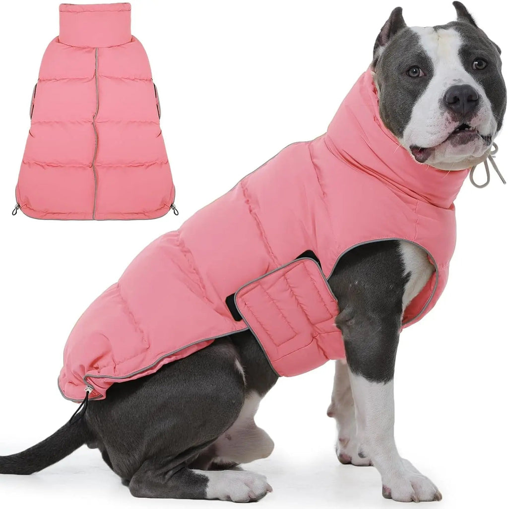 FUAMEY Puffer Waterproof Dog Jacket with Adjustable Fit