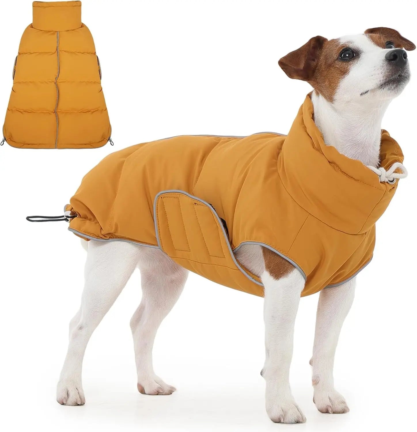 FUAMEY Puffer Waterproof Dog Jacket with Adjustable Fit