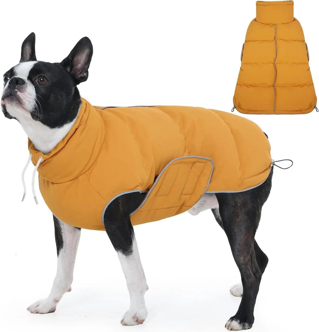 FUAMEY Puffer Waterproof Dog Jacket with Adjustable Fit