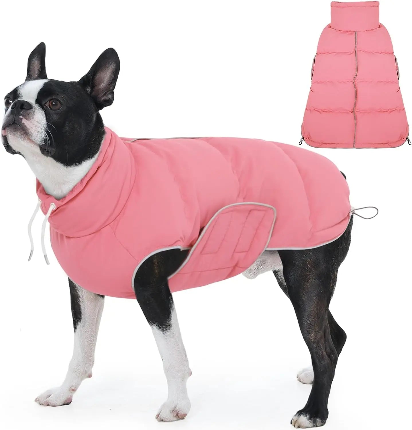FUAMEY Puffer Waterproof Dog Jacket with Adjustable Fit