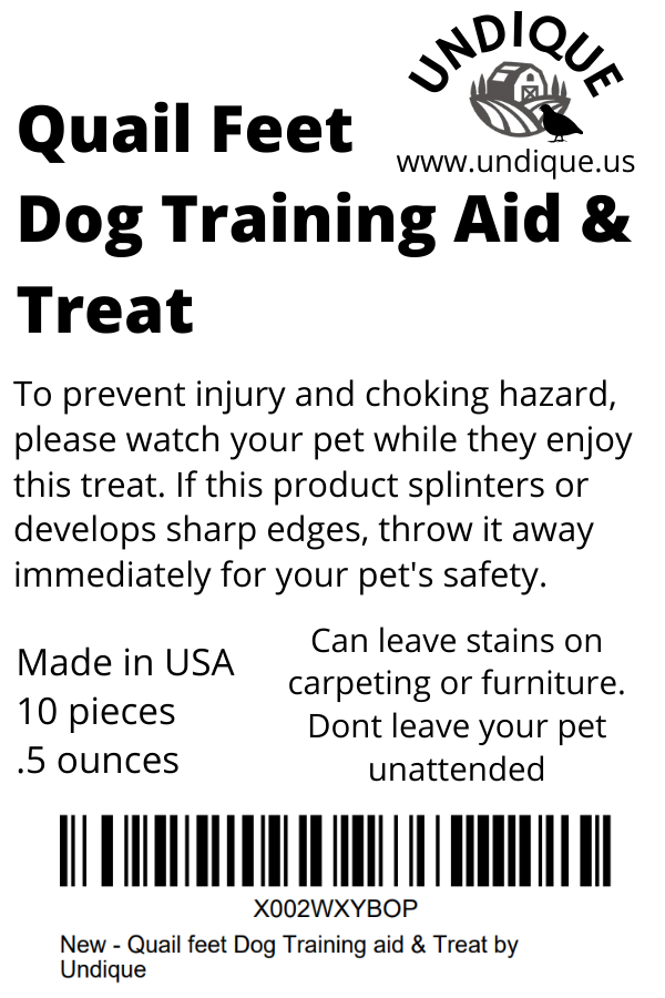 Quail Feet Dog Training Aid & Natural Treat