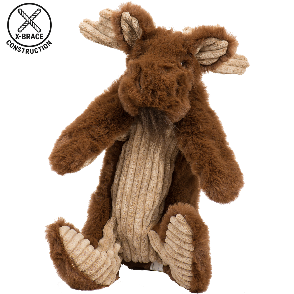 Maple Moose Plush Dog Toy, 19" with Squeaker and Crinkle