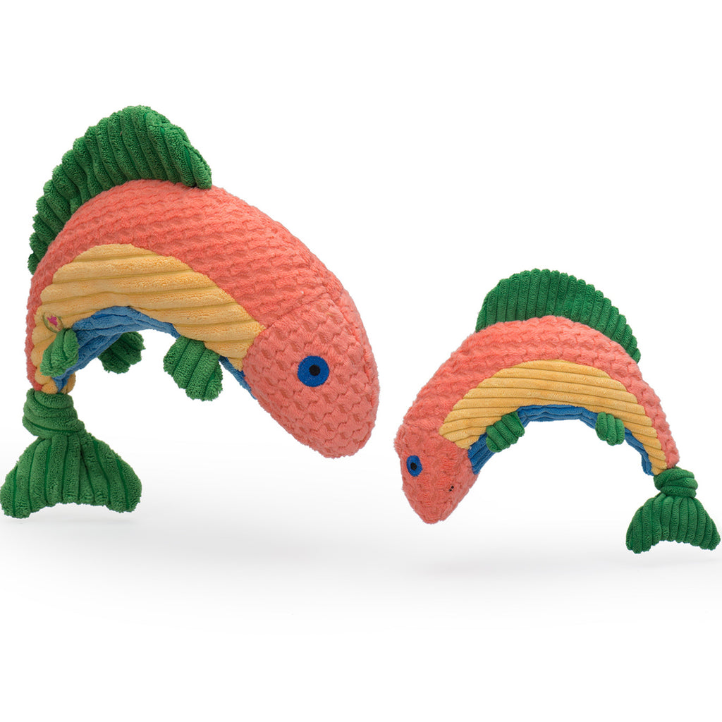 Trout Knotties® Plush Dog Toy with Squeaker, Half-Rounded Shape