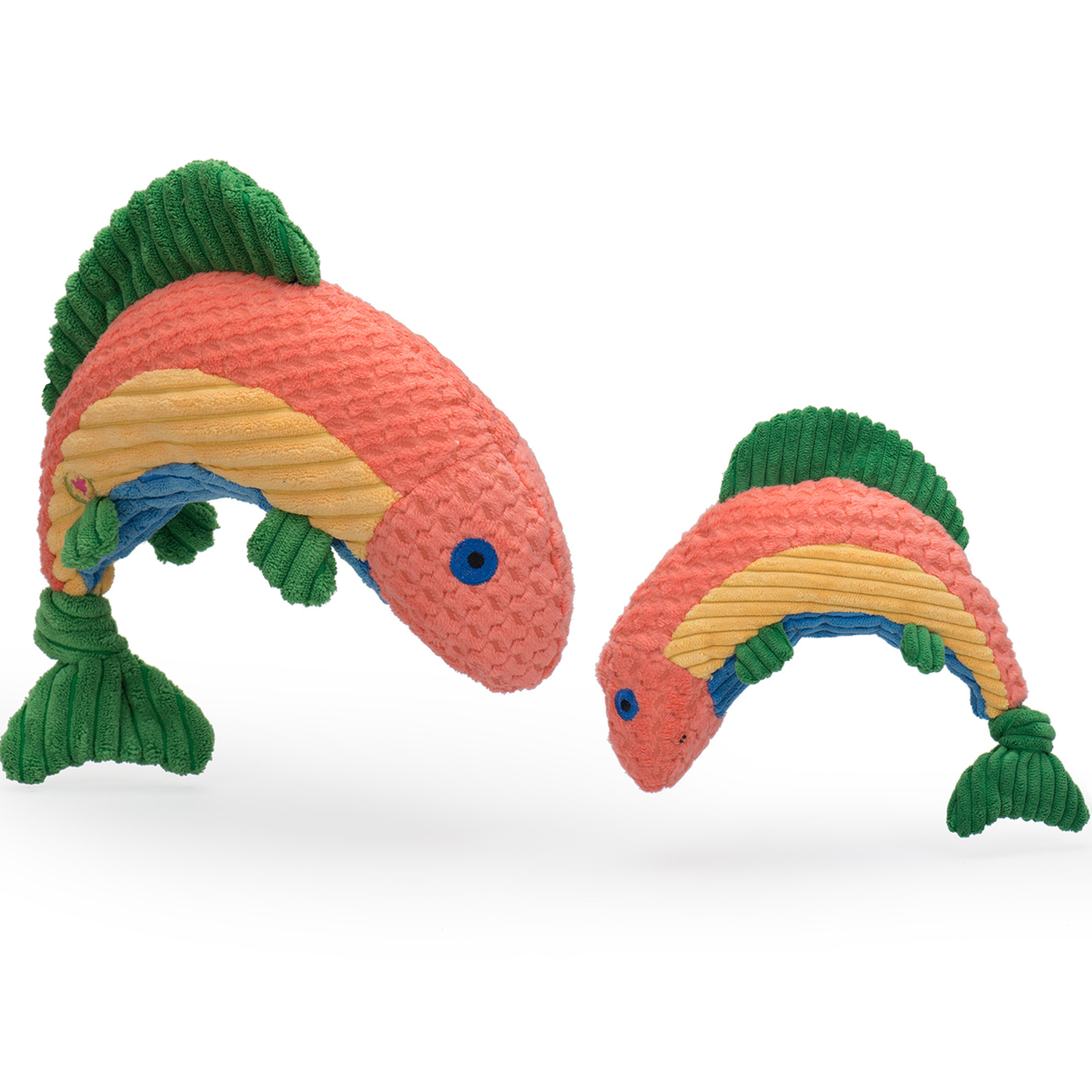 Trout Knotties® Plush Dog Toy with Squeaker, Half-Rounded Shape