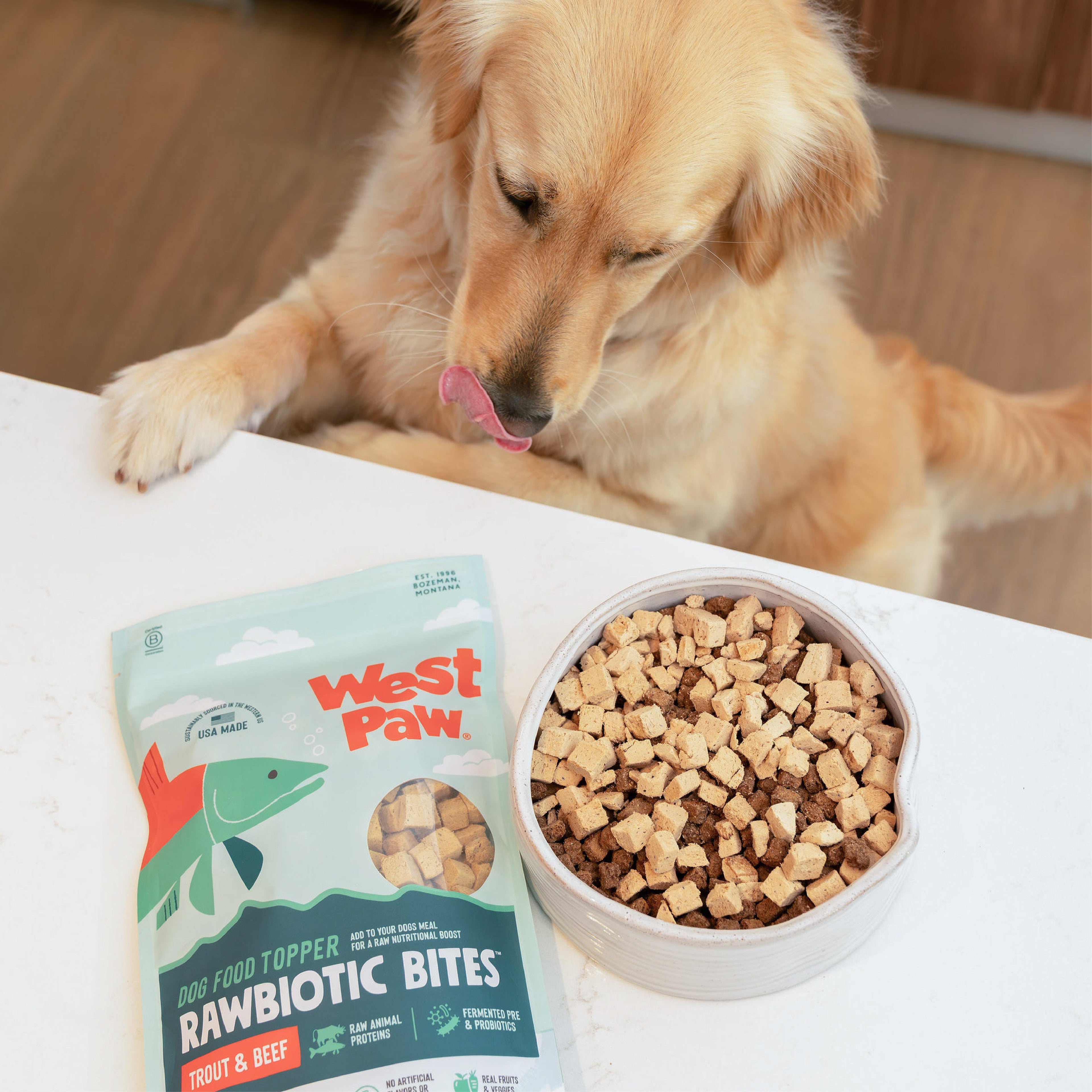 Rawbiotic Bites Dog Meal Topper with Probiotics and Real Ingredients