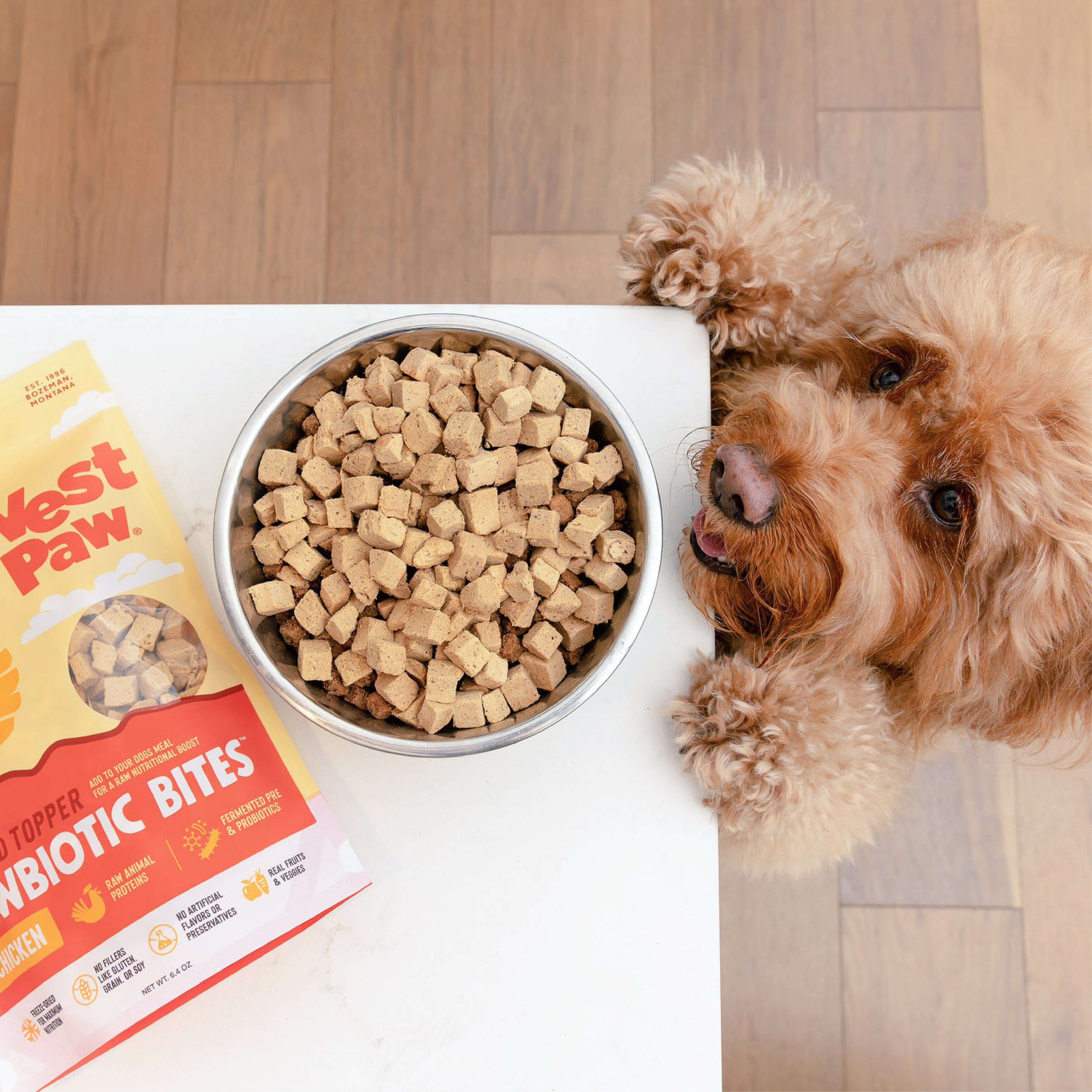Rawbiotic Bites Dog Food Topper with Probiotics and Raw Protein