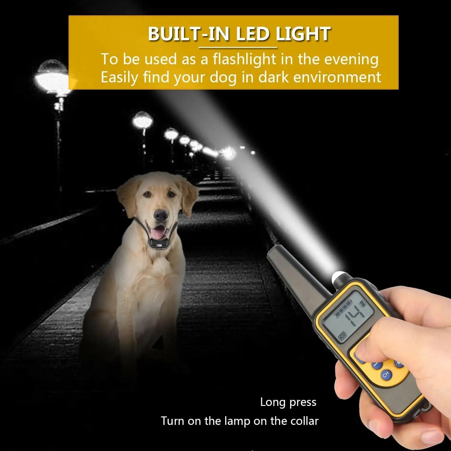 Remote Dog Training Collar with 4 Modes, Waterproof Receiver, 3-Dog Support
