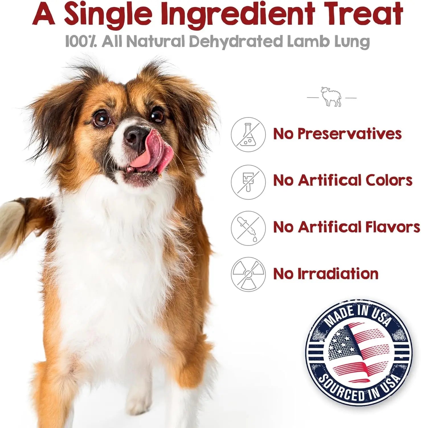 Riley’s Dehydrated Lamb Lung Dog Treats – Single Ingredient