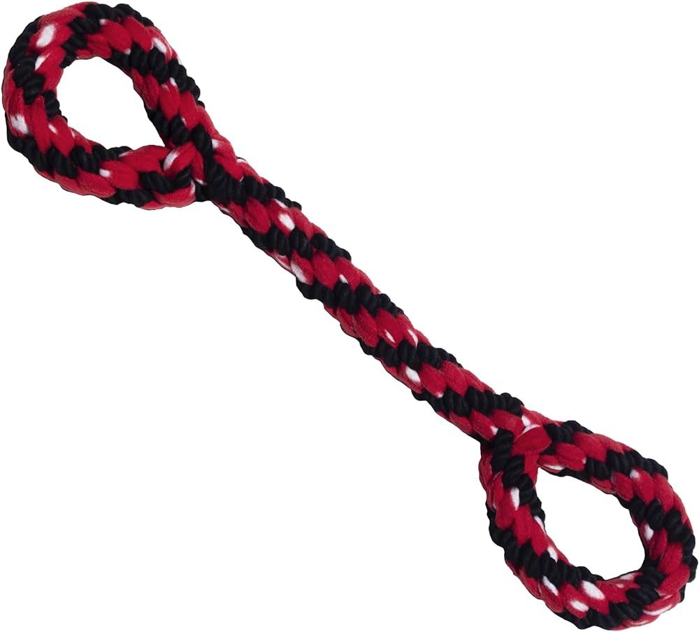 KONG Signature Double Tug Rope Dog Toy – Cotton & Fleece