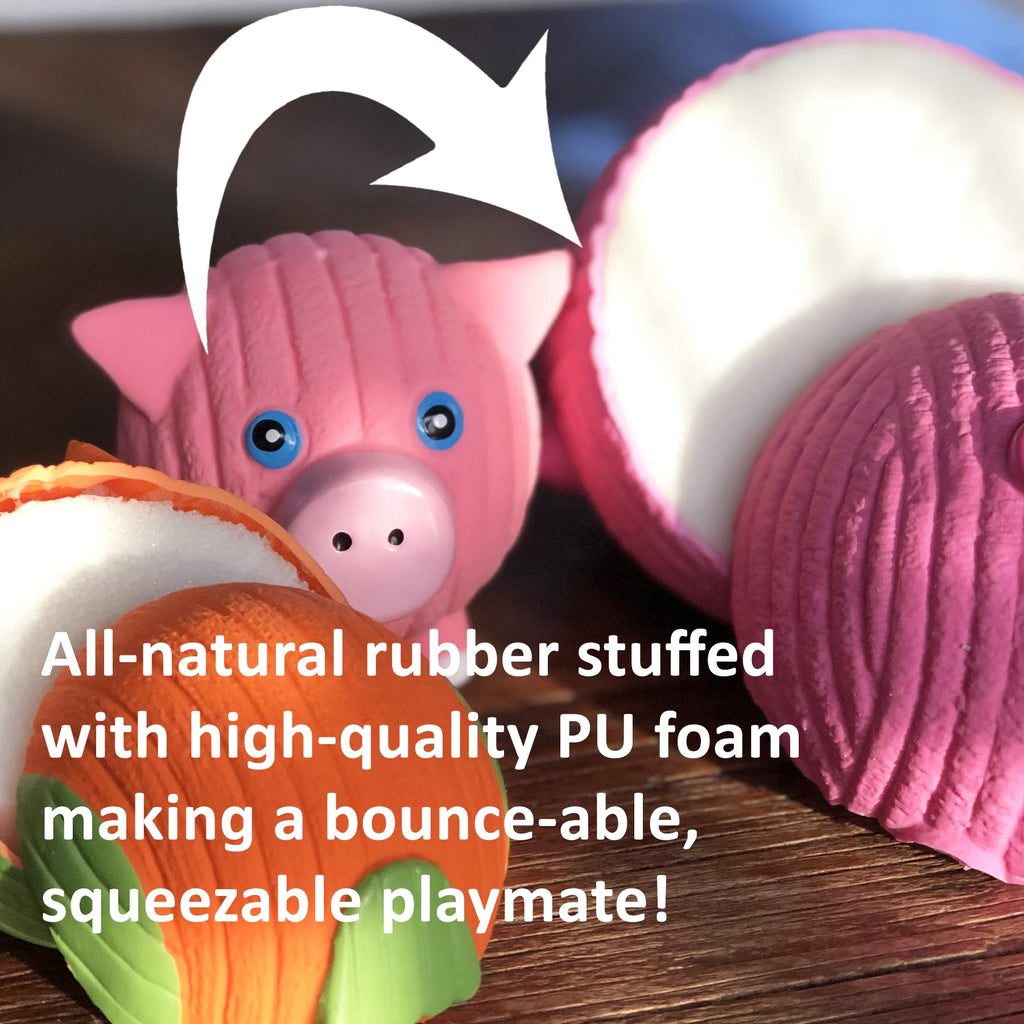 Ruff-Tex Small Dog Toy 3-Pack – Pig, Owl, Shark