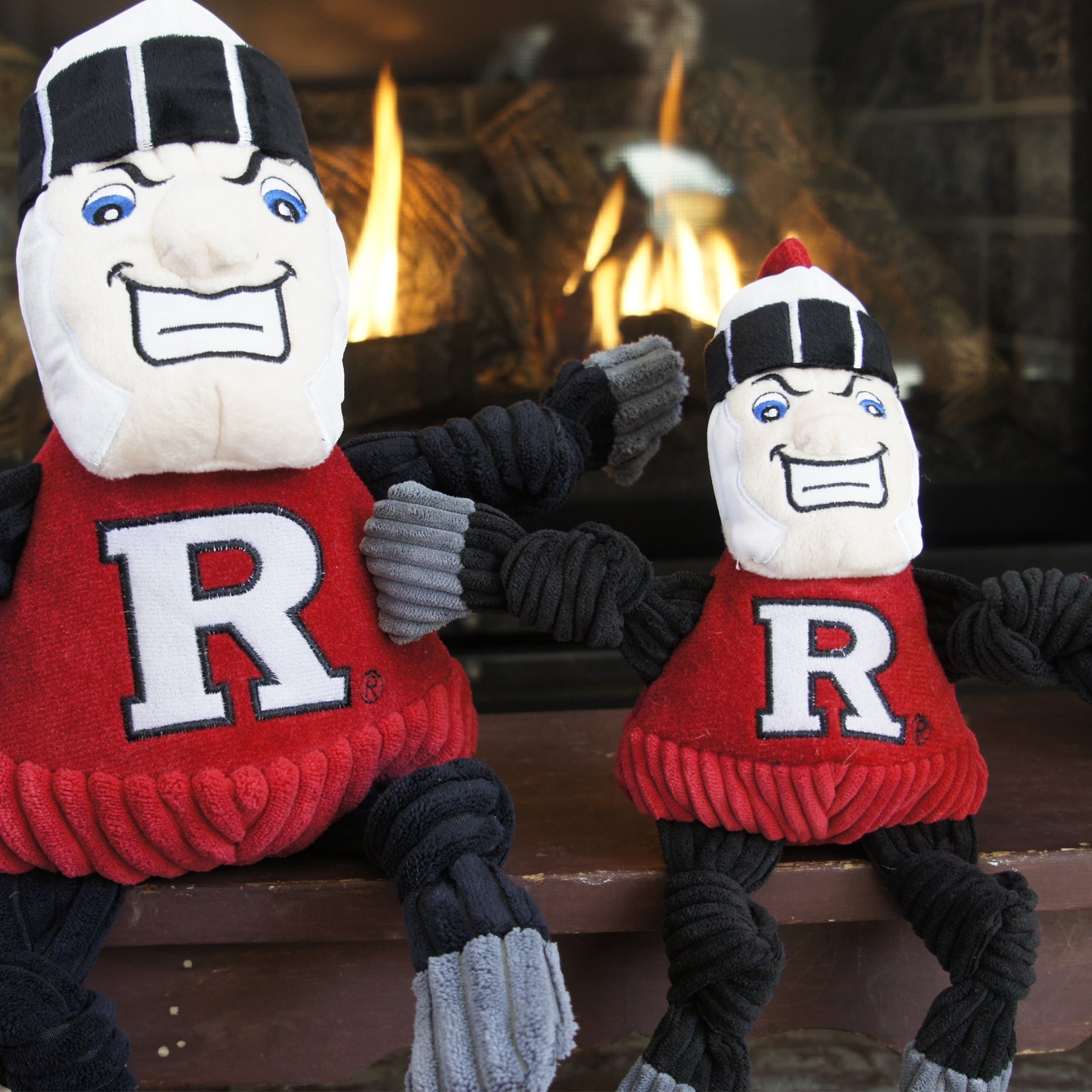 Rutgers Scarlet Knight Mascot Plush Dog Toy with Squeakers