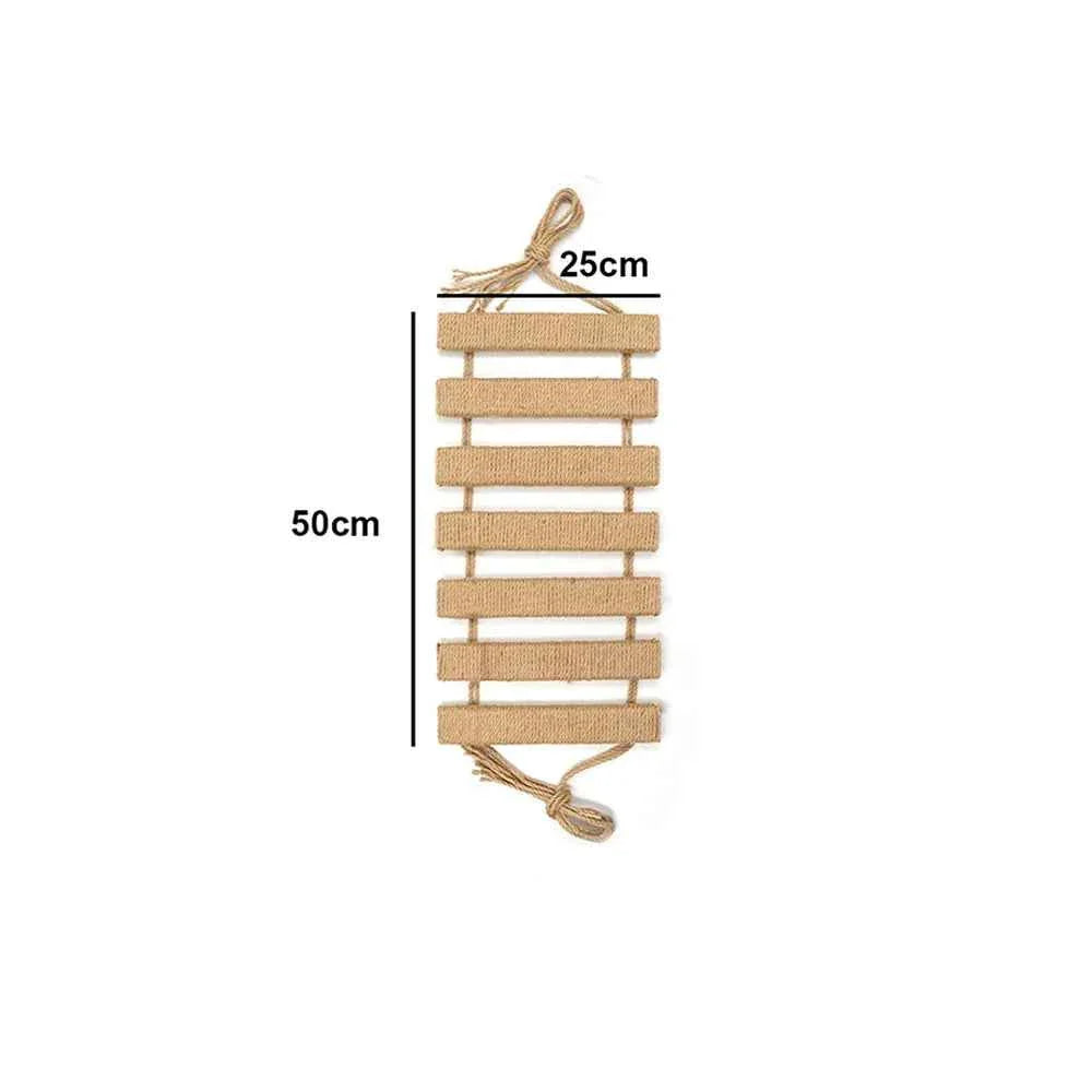 Wooden Cat Climbing Bridge & Ladder with Sisal Scratching Post