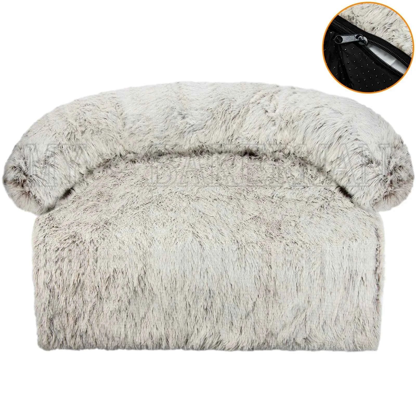 Plush Suede & Faux Fur Pet Mat with Waterproof Lining