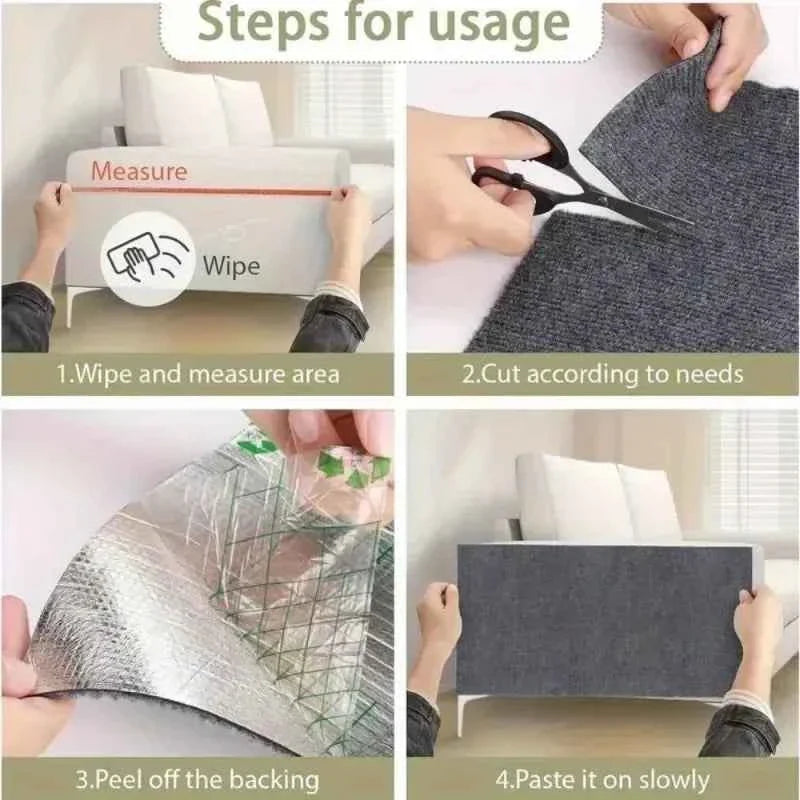Self-Adhesive Cat Scratch Mat for Furniture Protection