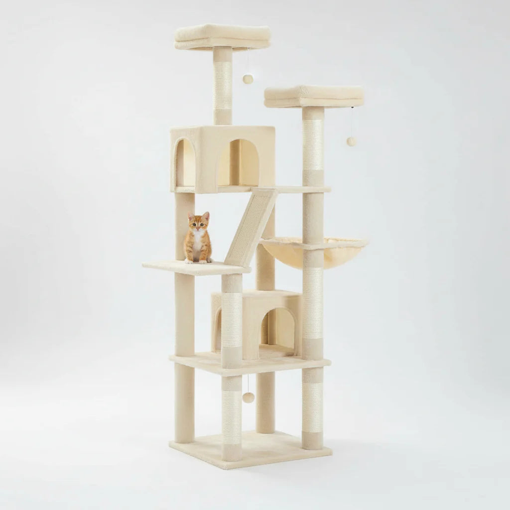 Extra Tall Multi-Level Cat Tree for Multiple Cats, 5+ Tiers