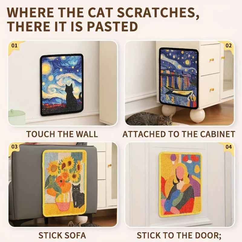 Wall Mounted Cat Scratching Mat for Furniture Protection