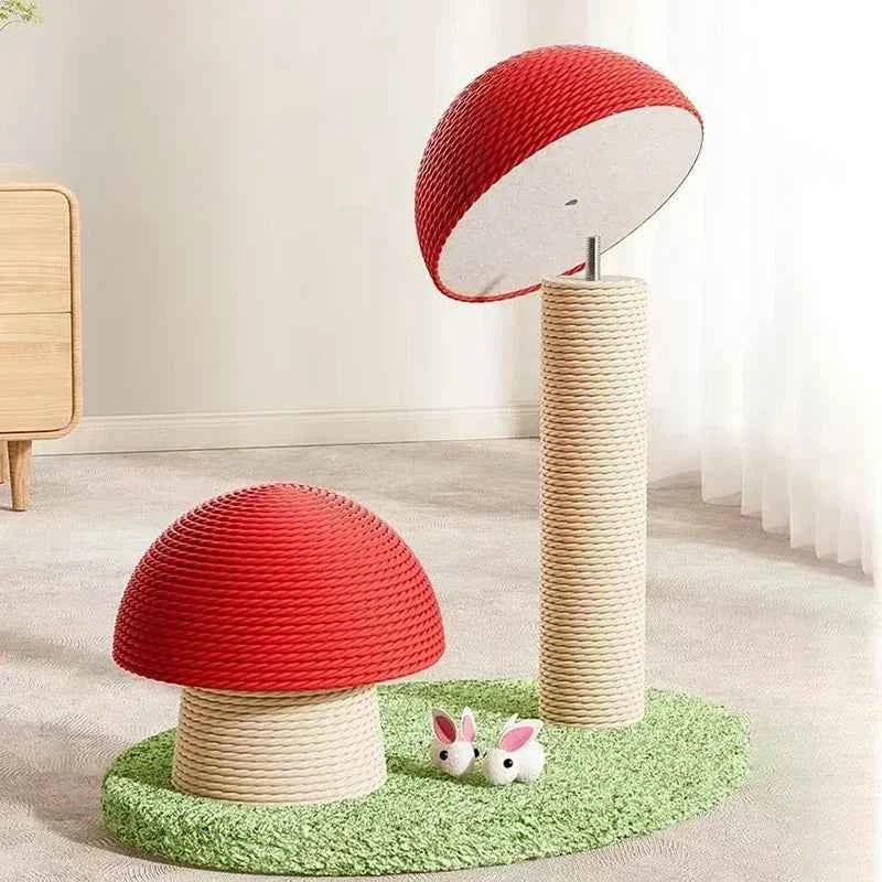 Cat Scratch Board and Climbing Mushroom Mat for Cats and Small Dogs