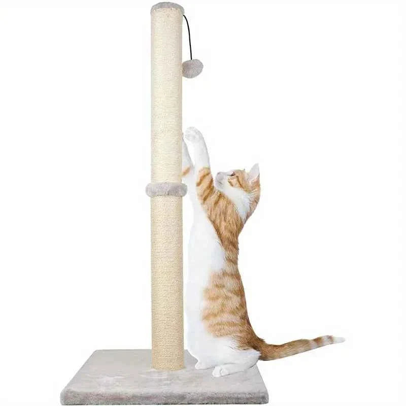 2-Tier Vertical Cat Scratching Post with Durable Sisal