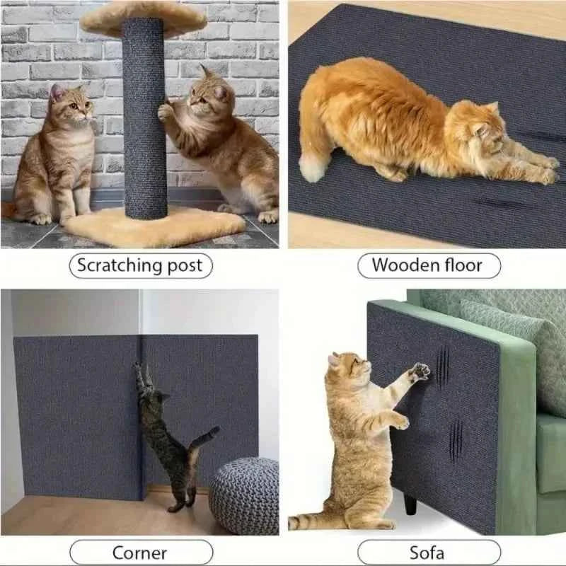 Self-Adhesive Cat Scratch Mat for Furniture Protection