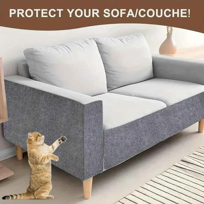 Self-Adhesive Cat Scratch Mat for Furniture Protection