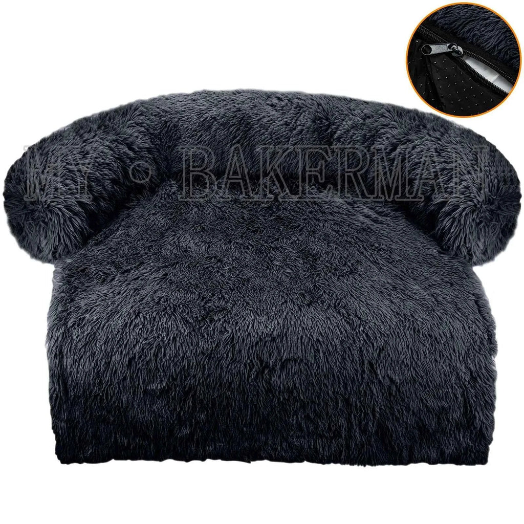Plush Suede & Faux Fur Pet Mat with Waterproof Lining