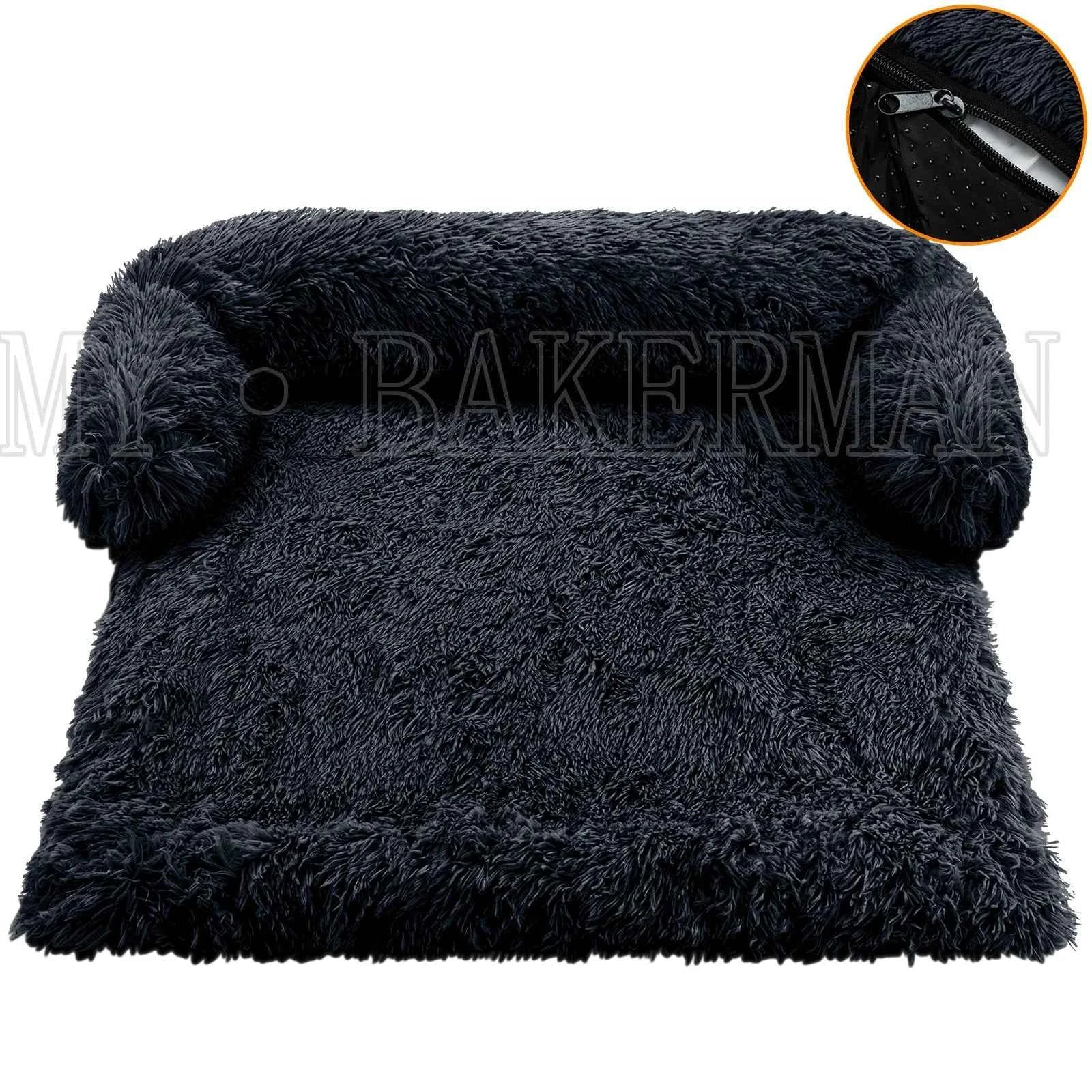 Plush Suede & Faux Fur Pet Mat with Waterproof Lining