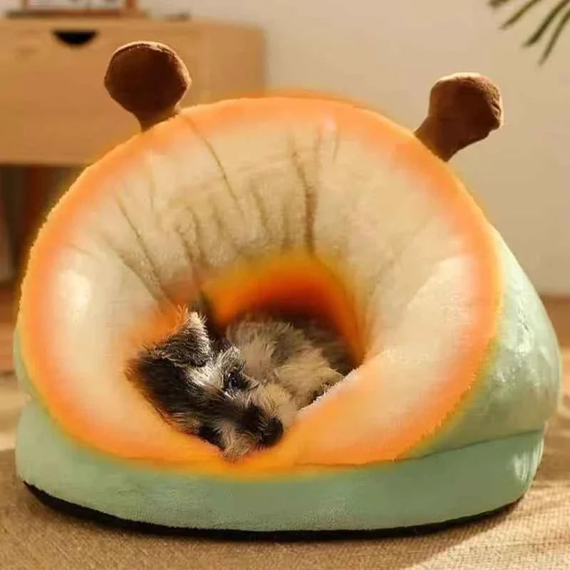 Cute Slippers Shaped Dog Bed (Up to 23.6 in) - Warm Breathable Small Dog Kennel