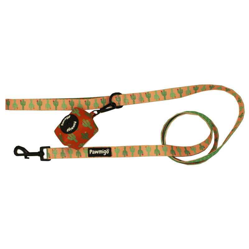Southwest Botanical Dog Leash Kit with Waste Bag Holder, 5 ft