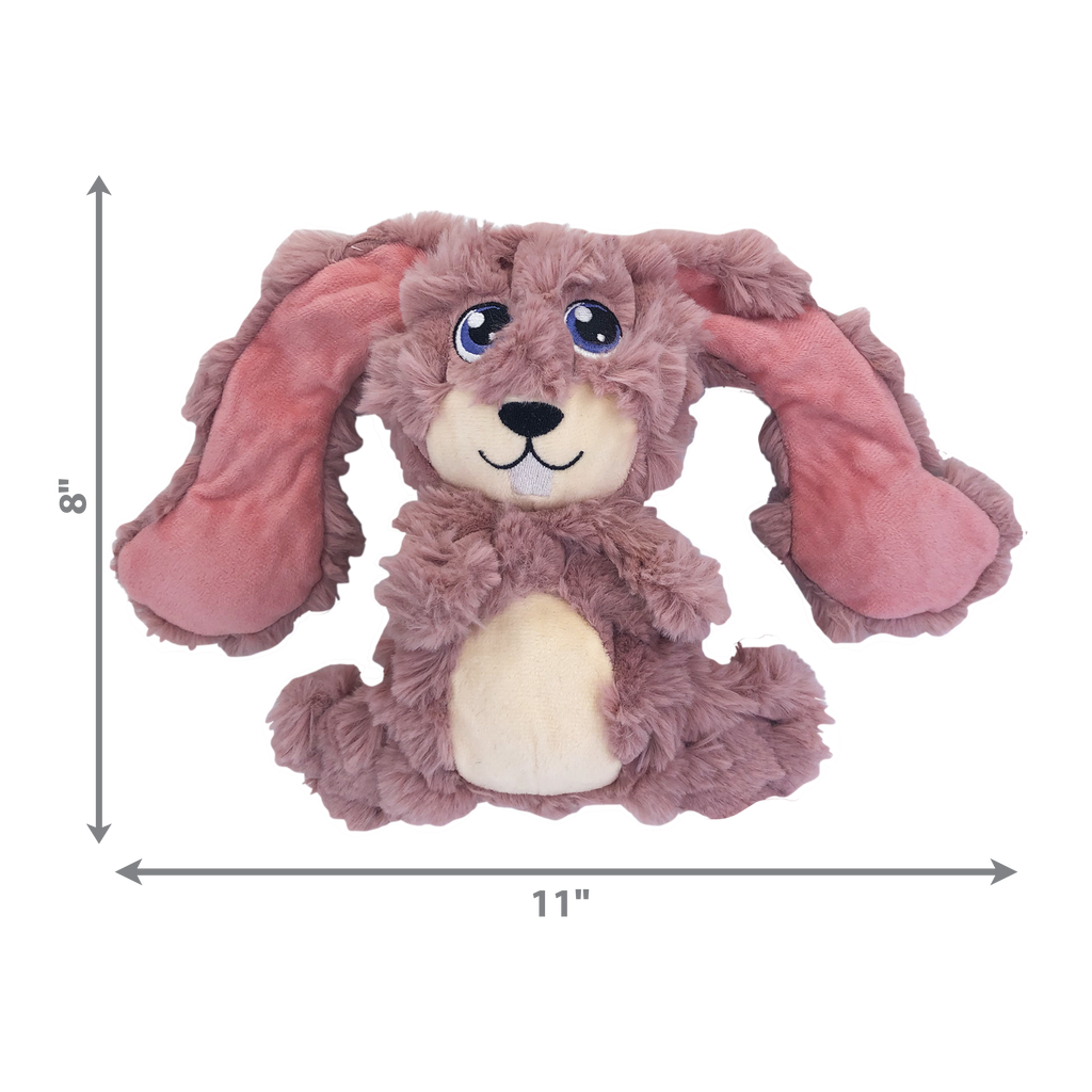KONG Scrumplez Plush Dog Toy with Sliding Ears and Squeaker