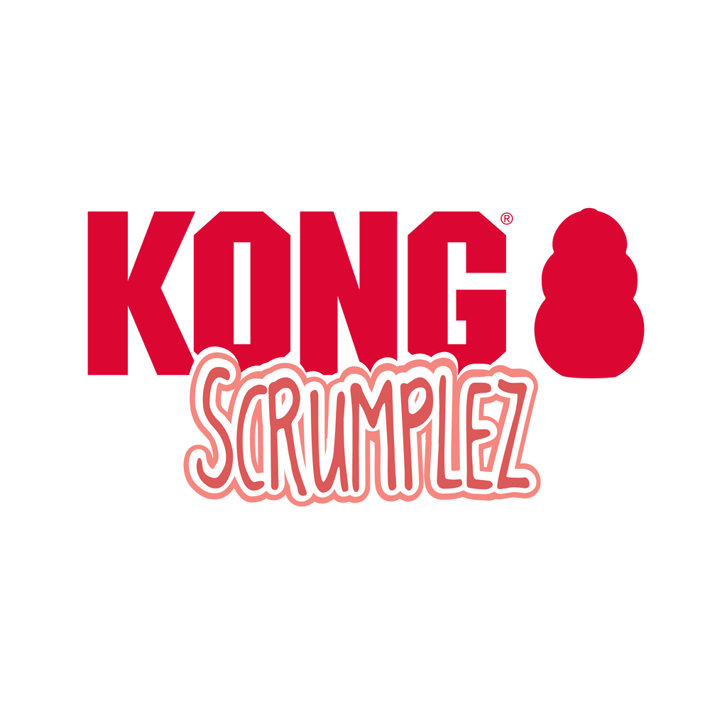 KONG Scrumplez Plush Dog Toy with Sliding Ears and Squeaker