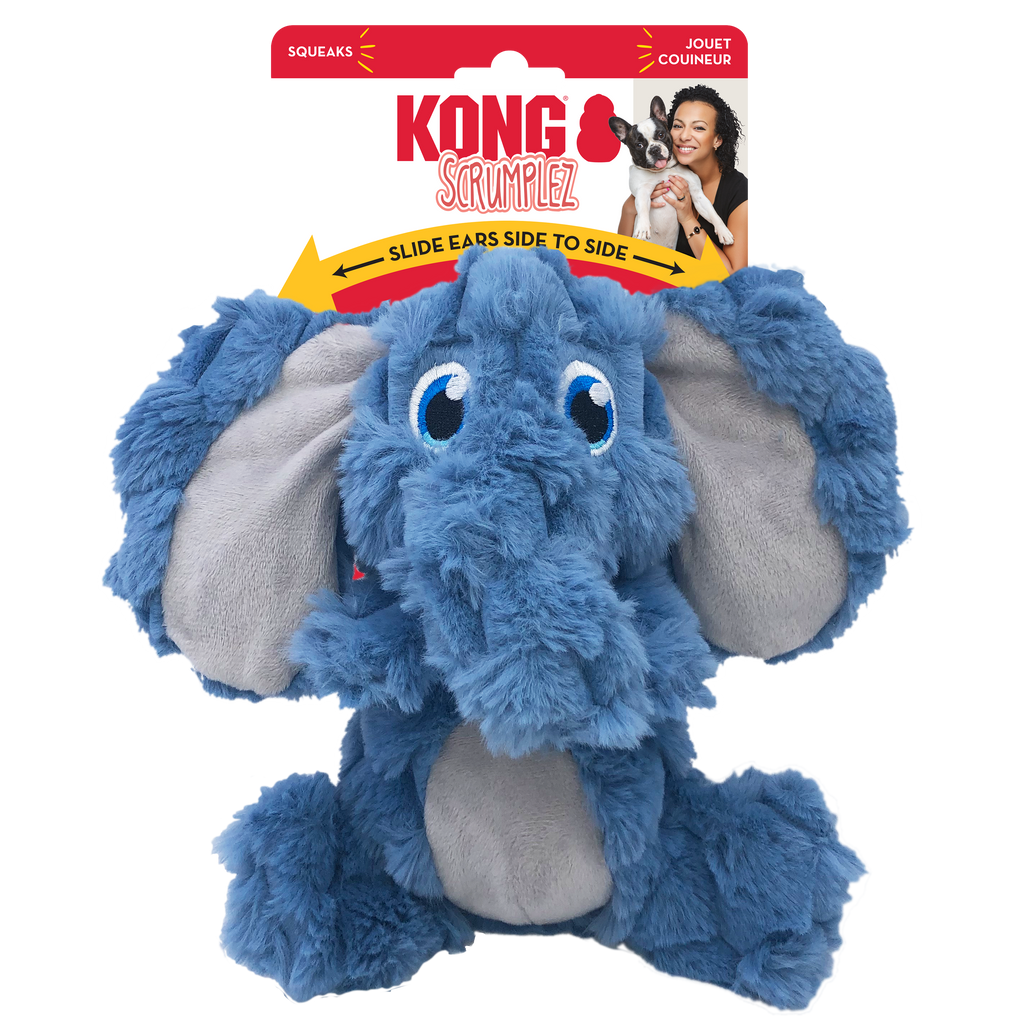 KONG Scrumplez Critter Plush Dog Toy with Sliding Ears
