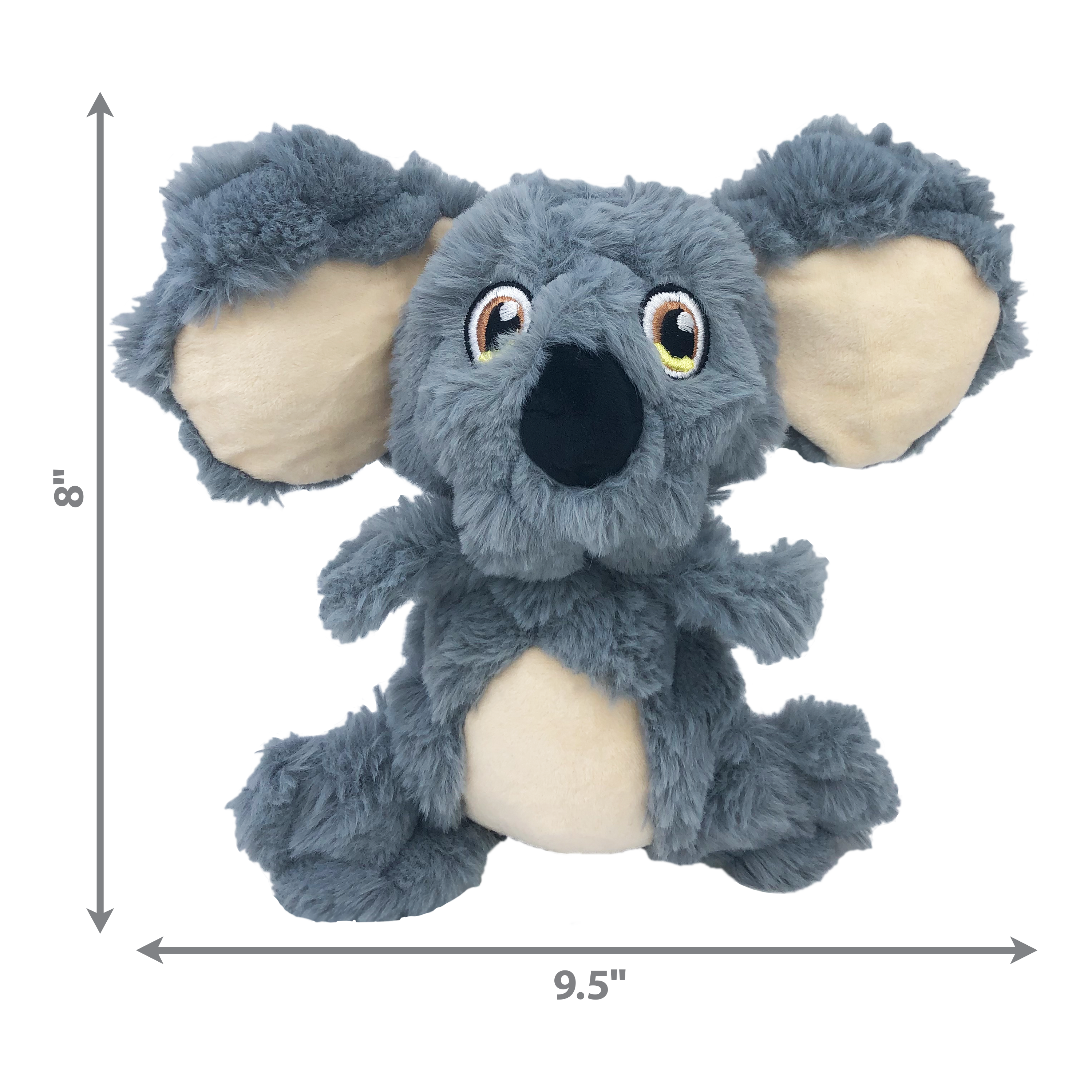 KONG Scrumplez Critter Plush Dog Toy with Sliding Ears and Squeaker
