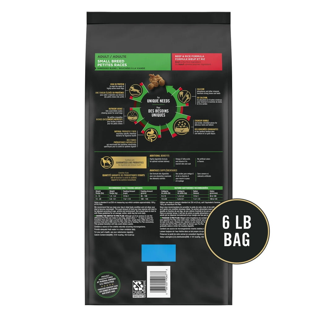 Small Breed Dog Food with Real Beef, Crunchy & Tender Kibble