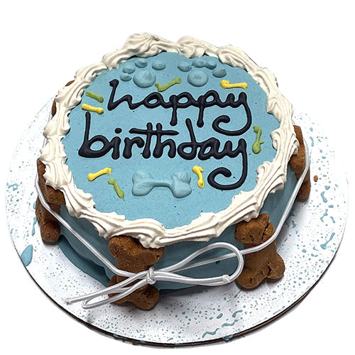 Peanut Butter Apple Dog Birthday Cake with Candle, Serves 4 Medium Dogs